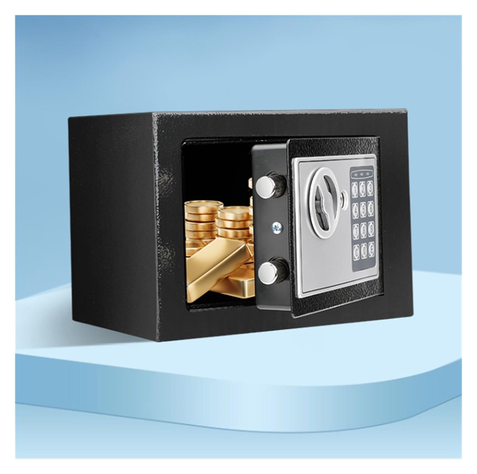 cajas fuertes Caja de seguridad pequeña, minicaja de seguridad con llaves, código en efectivo