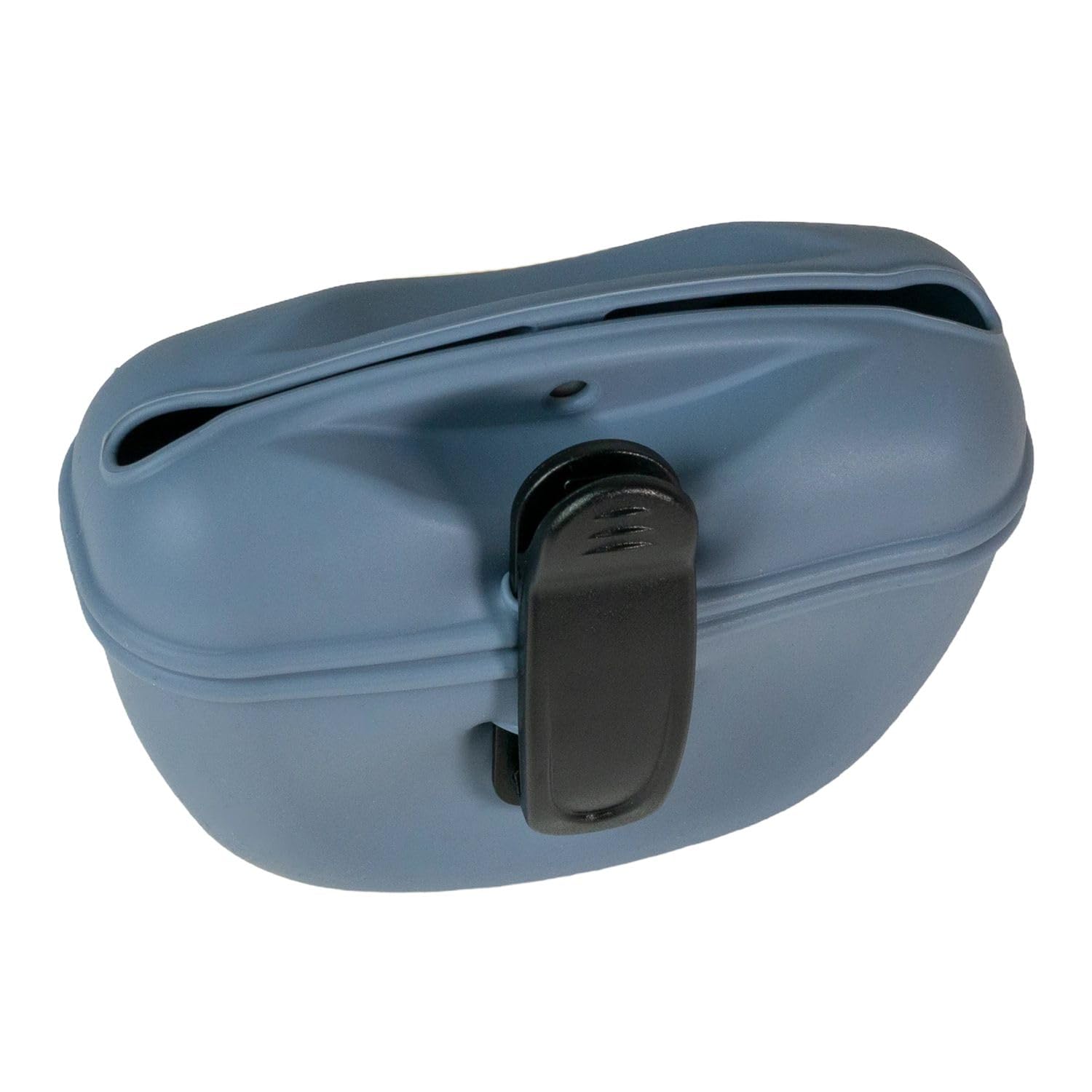 INTIRILIFE Bolsa de golosinas para Perros de Silicona en Azul-Gris - 13 x 5 x 10,5 cm - Bolsa de adiestramiento Bolsa con Clip para cinturón para Comida Seca Accesorios para adiestramiento de Perros