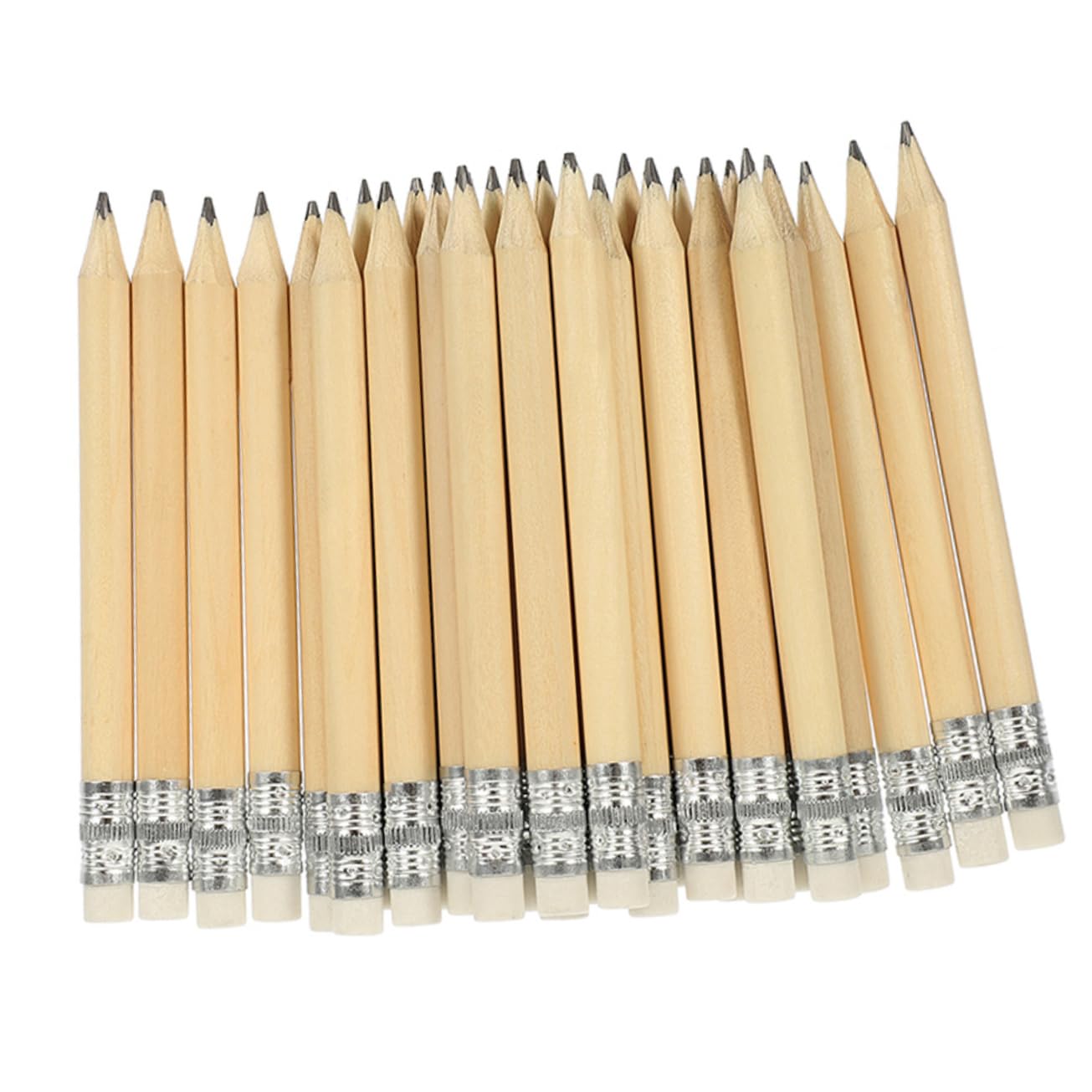 HOMSFOU 5 Sätze Kurze Holzbleistifte Mit Radiergummi Mini Golfbleistifte Handliche Schreib Und Skizzenstifte Für Schule Büro Und Kreative Projekte 100 Stück * 5