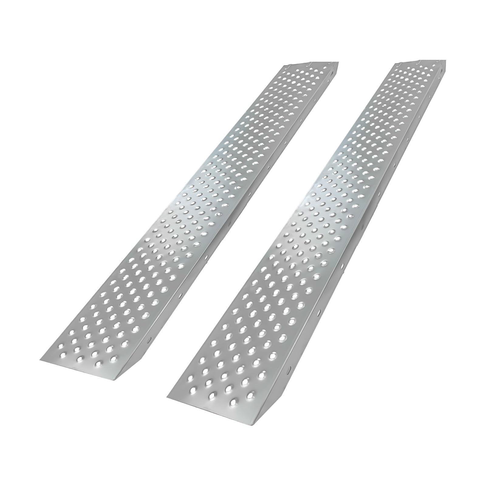 TRUTZHOLM Auffahrrampen-Set, 2 Stück, 180 cm, Silber, Stahl