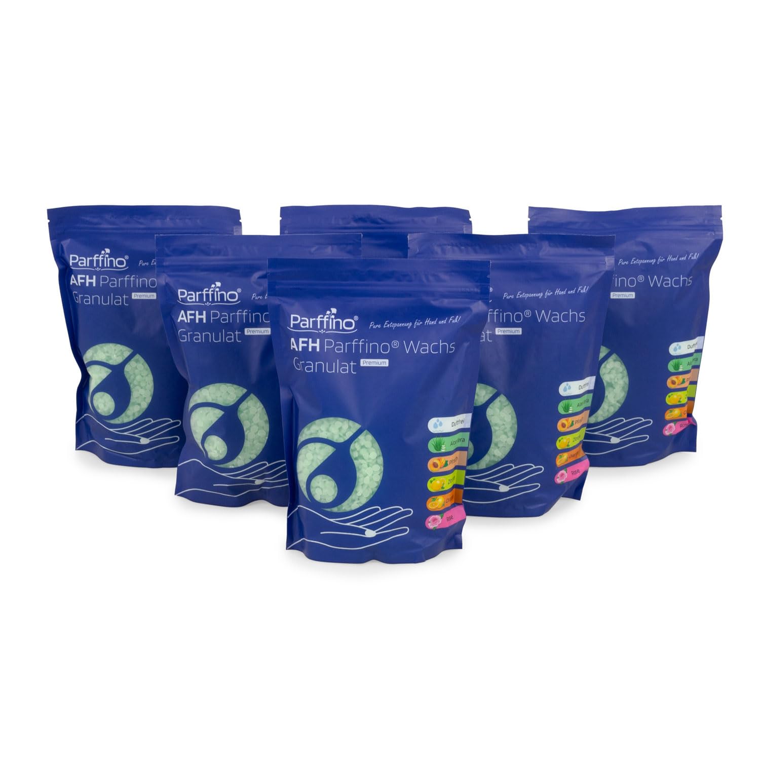AFH Parffino® Wachs Granulat | 6 x 454 g | Aloe Vera, Schmelzpunkt 47-49 Grad