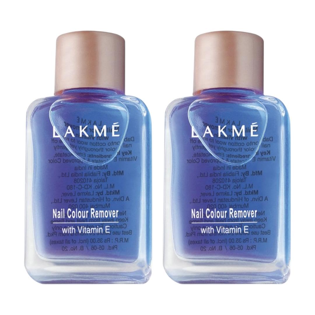 Lakmé Nail Color Remover, 27ml (Pack of 2)