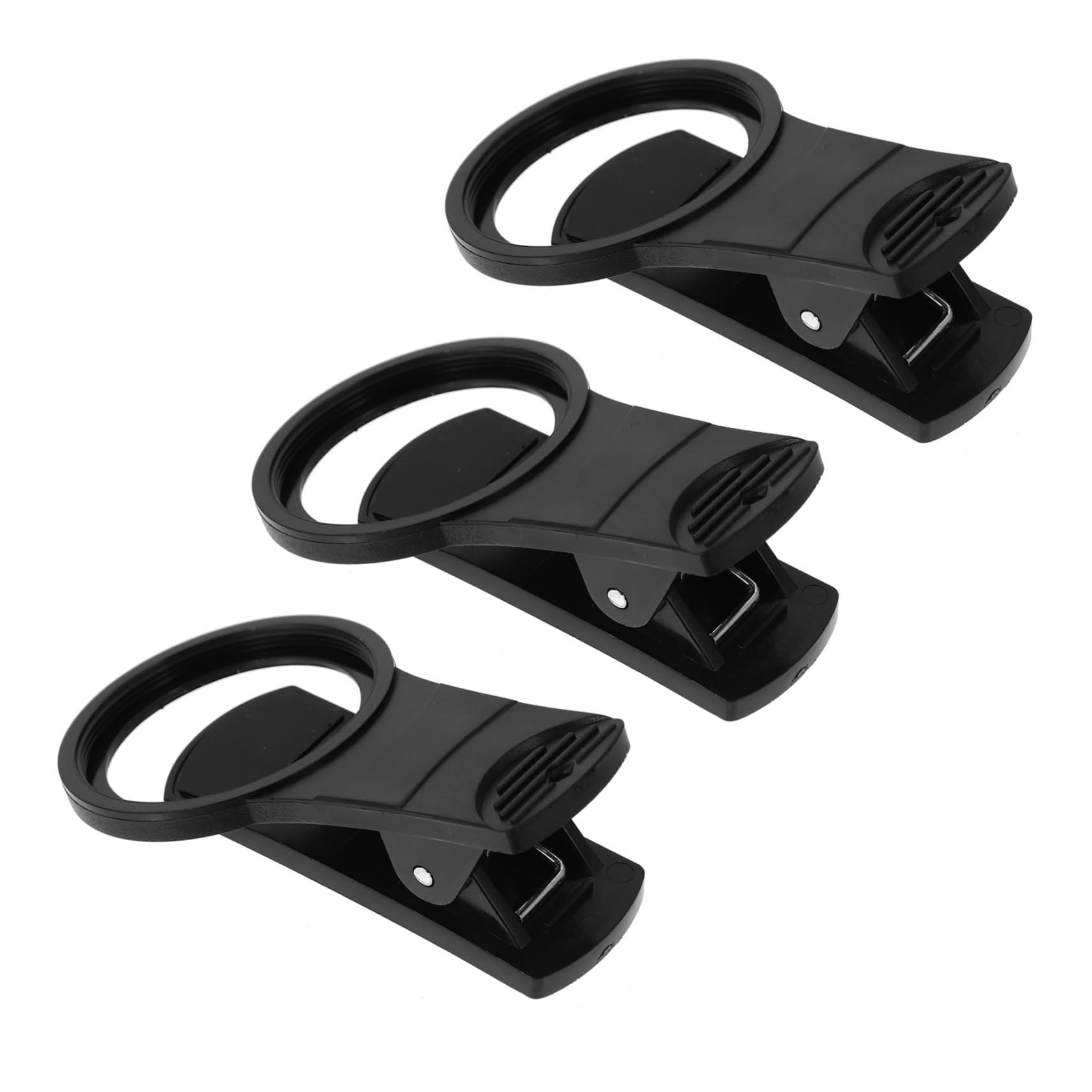 Housoutil 3pcs Mobile Phone Wide Angle Macro Lens Clip for Smartphone Camera Accessory 37mm Phone Camera Lens Kit