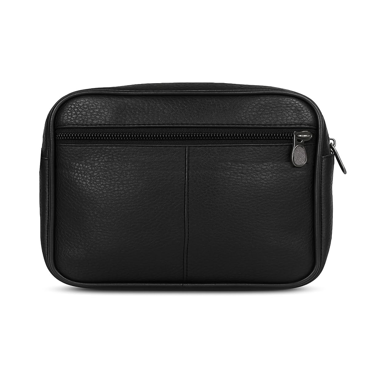 Borsa da polso da uomo in vera pelle bovina nera – piccola borsa a tracolla da uomo borsa a tracolla pochette con molti scomparti con chiusura lampo