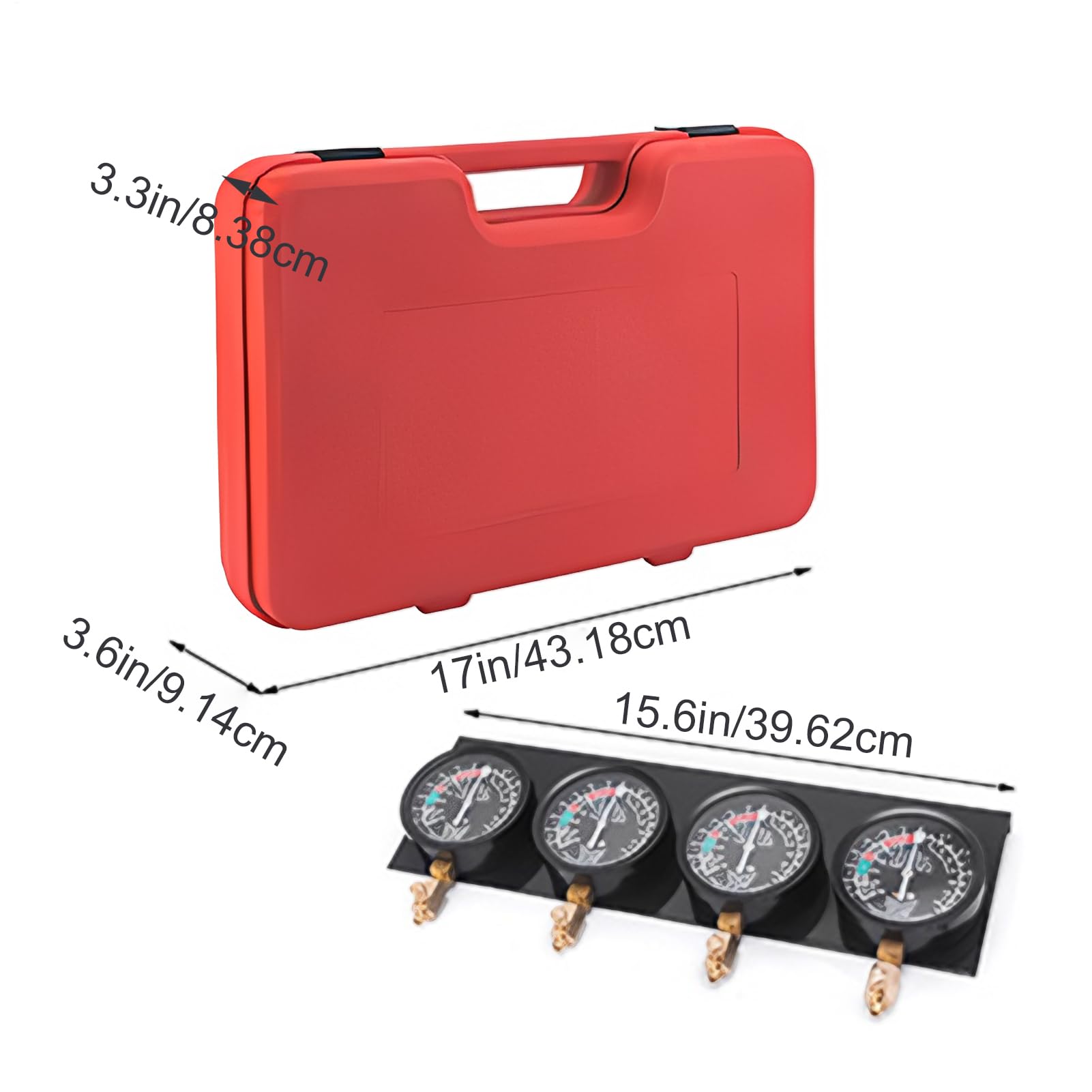 Sincronizador de Carburador - Kit De Ajuste Para Carburadores De Moto,Juego De Sincronizador Con Manómetro Incluido | Para Viajes En Carretera Taller Y Uso Diario