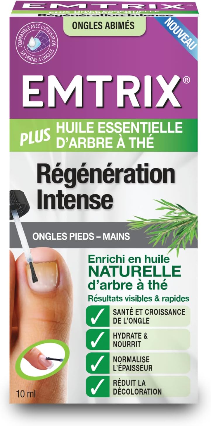 Nail Renewal with Natural Tea Tree Oil, For Damaged Nails | Nail Strengthener and Healthy Nail Growth Product | For Fingernails and Toenails | Vegan Friendly | 10 ml