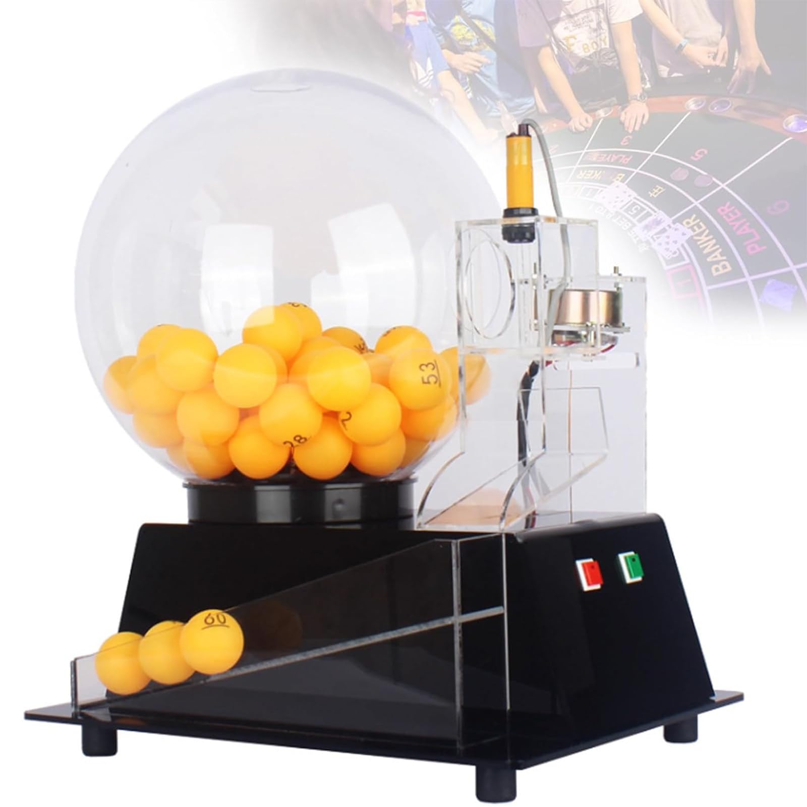 Lottery Machine Koło Bingo Gra z akrylową klatką i 100 piłkami do miejsc rozrywki i imprez