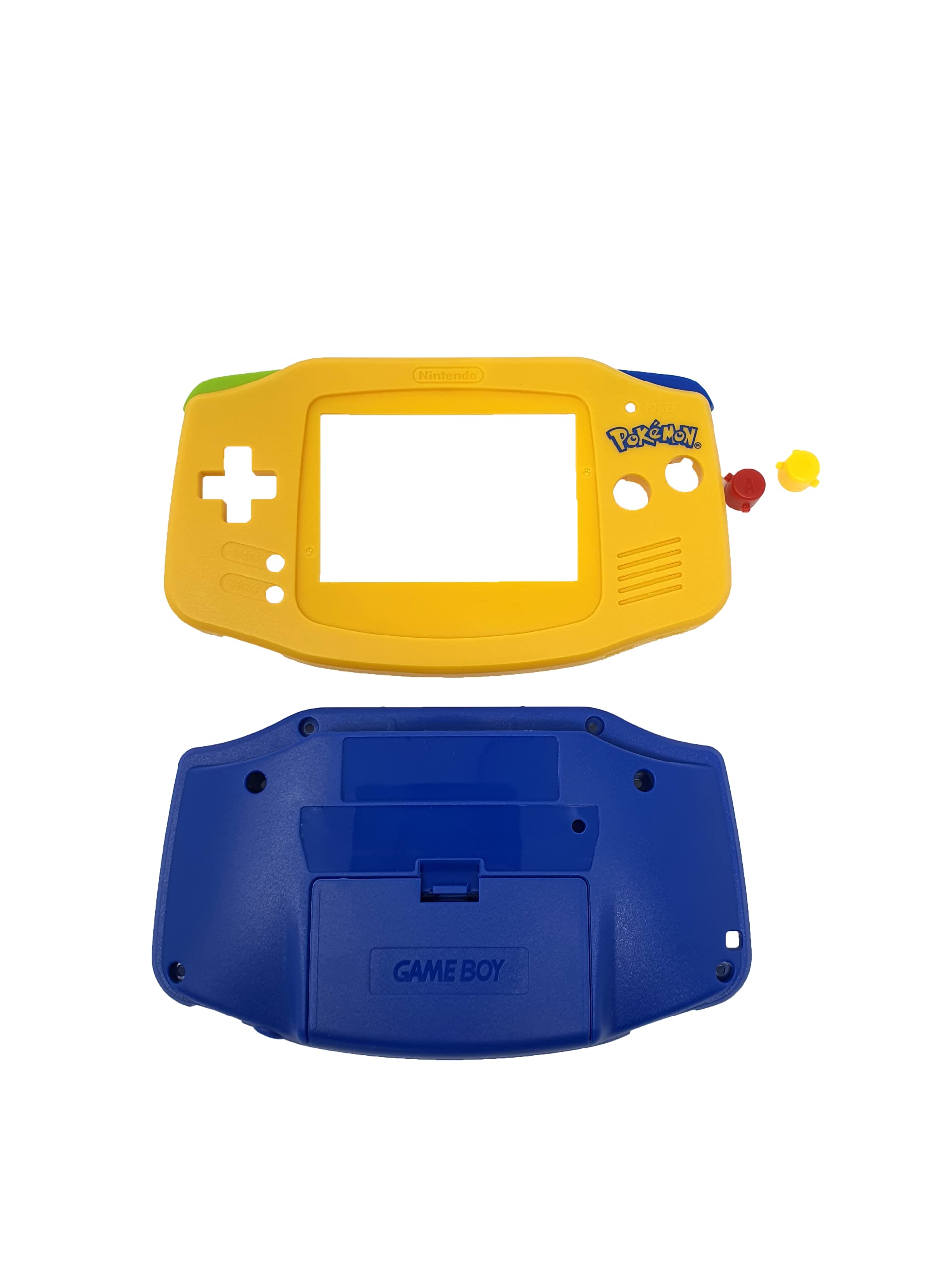 THE TECH DOCTOR Replacement Gameboy Advance Complete Shell Housing Case, Screen Lens & Buttons for Nintendo Gameboy Advance - Professional Repair Kit Including Tools (Pokemon Yellow/Blue) — view 3