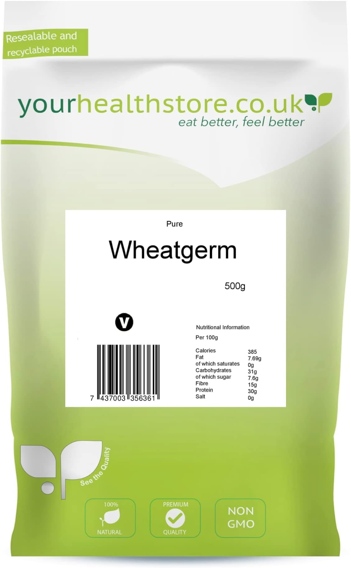 yourhealthstore Pure Wheatgerm 500g