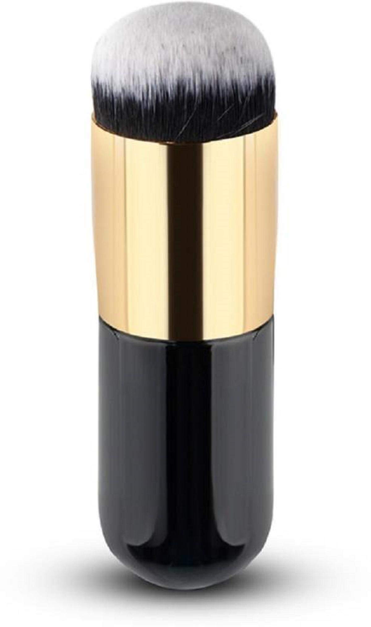 FABify Professional Face Powder & Foundation Makeup Brush – Ultra‑Soft Synthetic Duo‑Fiber Bristles, Flawless Blush & Setting Application, Ergonomic Matte Black Handle, Travel‑Friendly