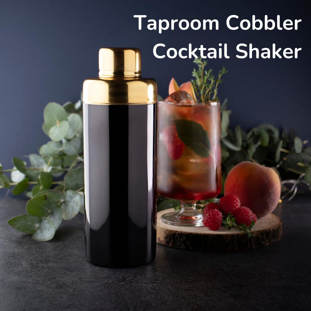 Stainless Steel Cobbler Cocktail Shaker Tool, 500ml (17fl oz). Built-in Ice Strainer - Image 2