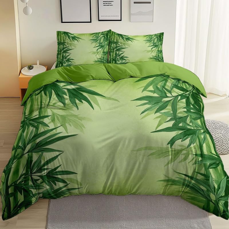 Funda Nordica Cama 180-260x240 cm Bambú Fundas de Edredón de Matrimonio Microfibra Adultos, Juego de Ropa de Cama con Cremallera y 2 Fundas de Almohadas 50x75cm