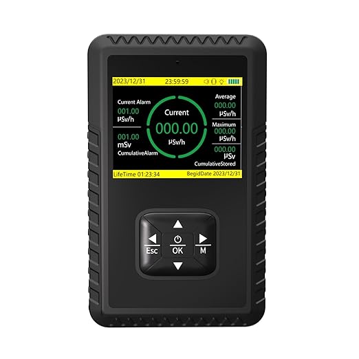Geiger Counter Nuclear Radiation Detector, Radon Detector for Home.x-ray Radiation Monitor, y-ray Radiation Detector, β-ray Radiation Monitor. Detect Marble Radiation. Radon Gas Detector for Home.