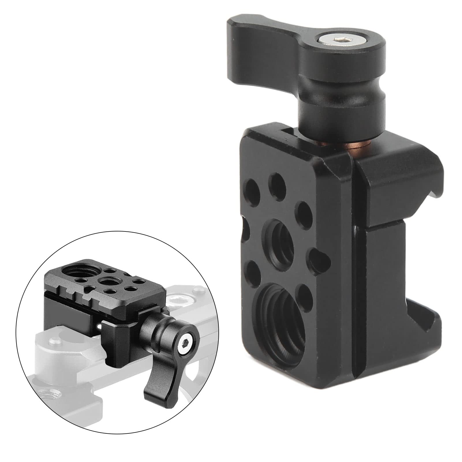 Zacisk NATO Mocowanie Monitora z Gwintem 1/4 Cala 3/8 Cala Zacisk NATO Quick Release NATO Zacisk Blokujący do Otworu Lokalizacyjnego Mocowanie do Zimnego Buta Akcesoria do Rozbudowy Klatki Aparat