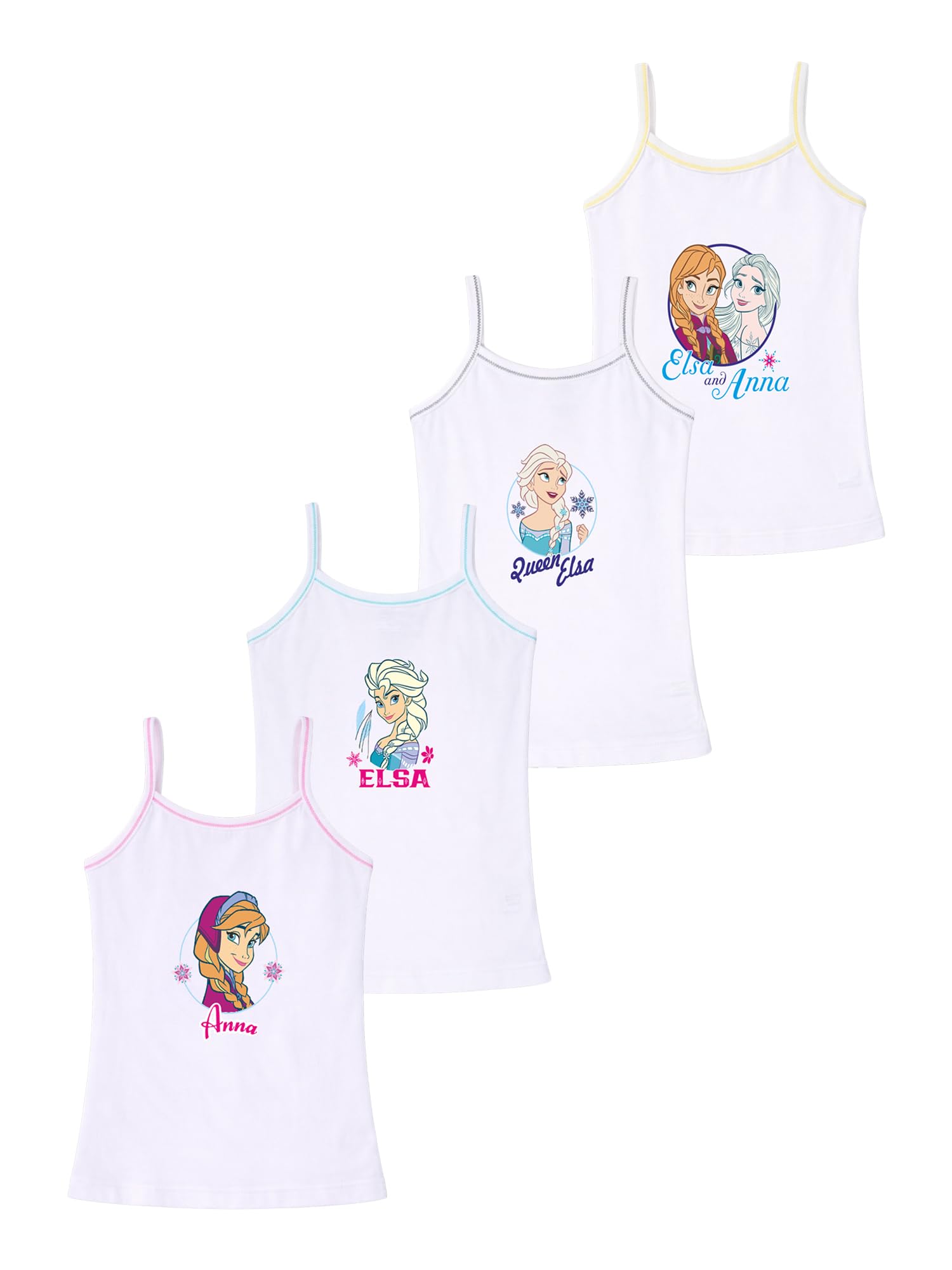 bodycare Kids Frozen Printed Girl's Regular Fit Vest Dori Neck| 100% Cotton| Skin Friendly | Lightweight | Sleeveless Design | Pack of 4-picture-22