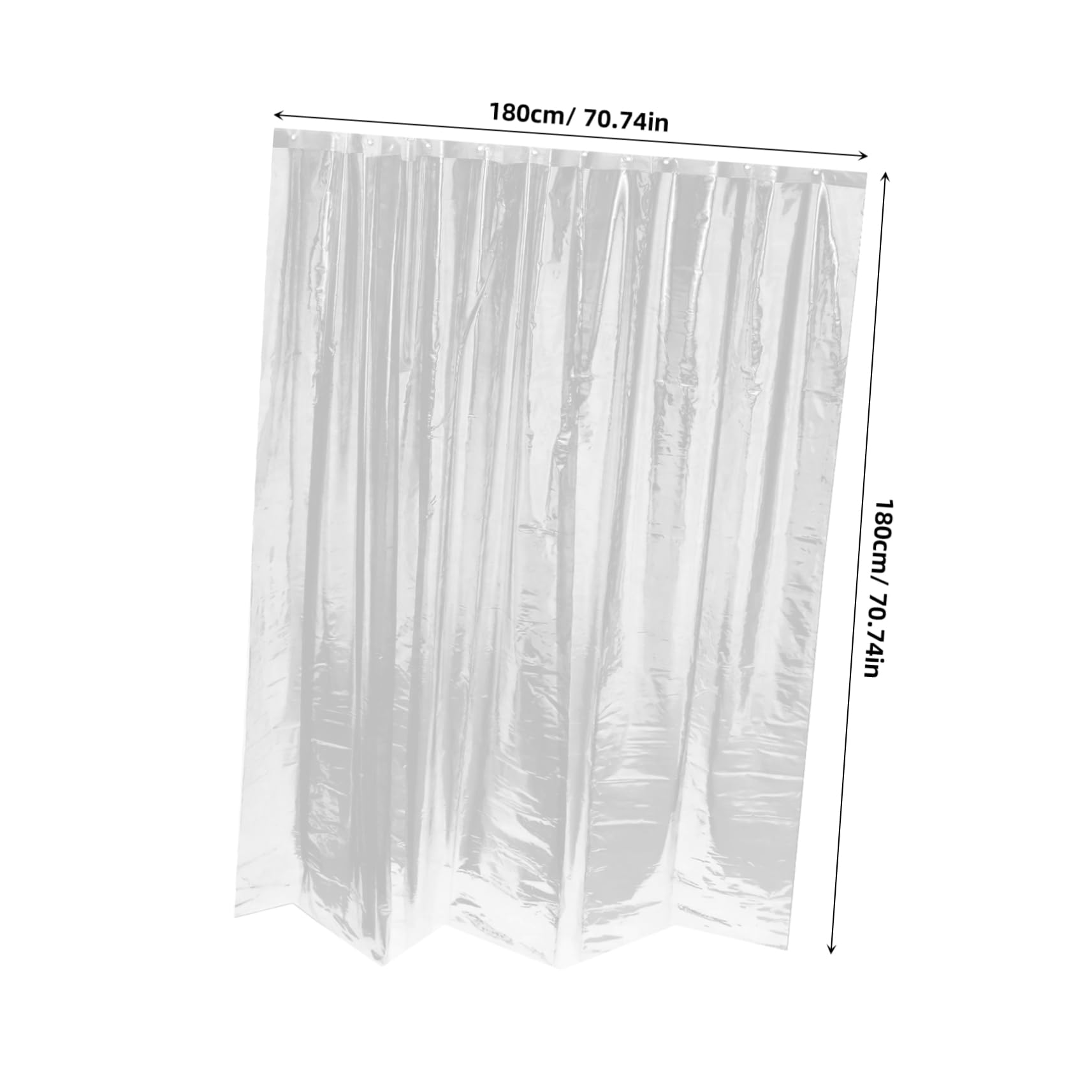 SHOWERORO Clear Shower Curtain Liner Versatile and Reusable for Bathroom Car Wash Air Conditioning Partition Elegant Design for Enhanced Aesthetic Appeal