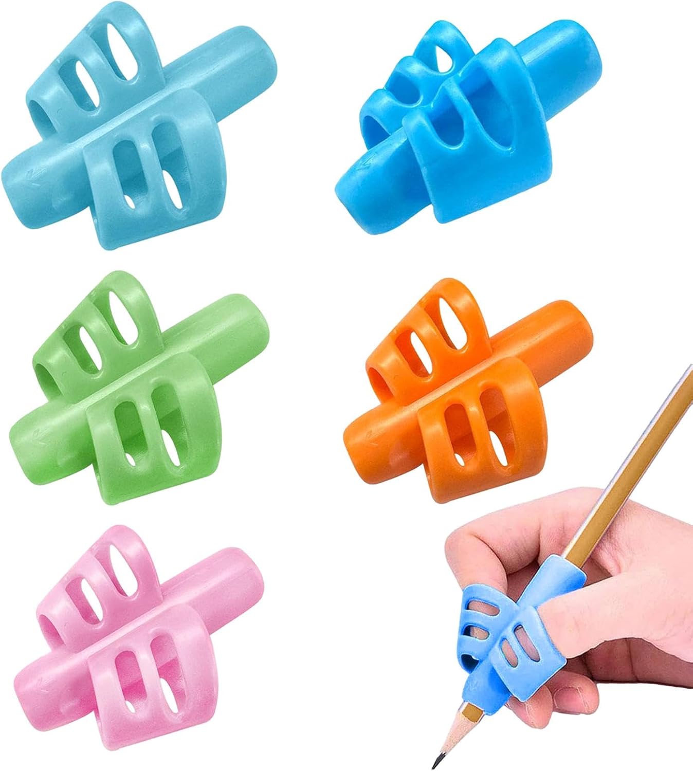PENCIL GRIPS - Silicone handles for better writing control, ideal for ...