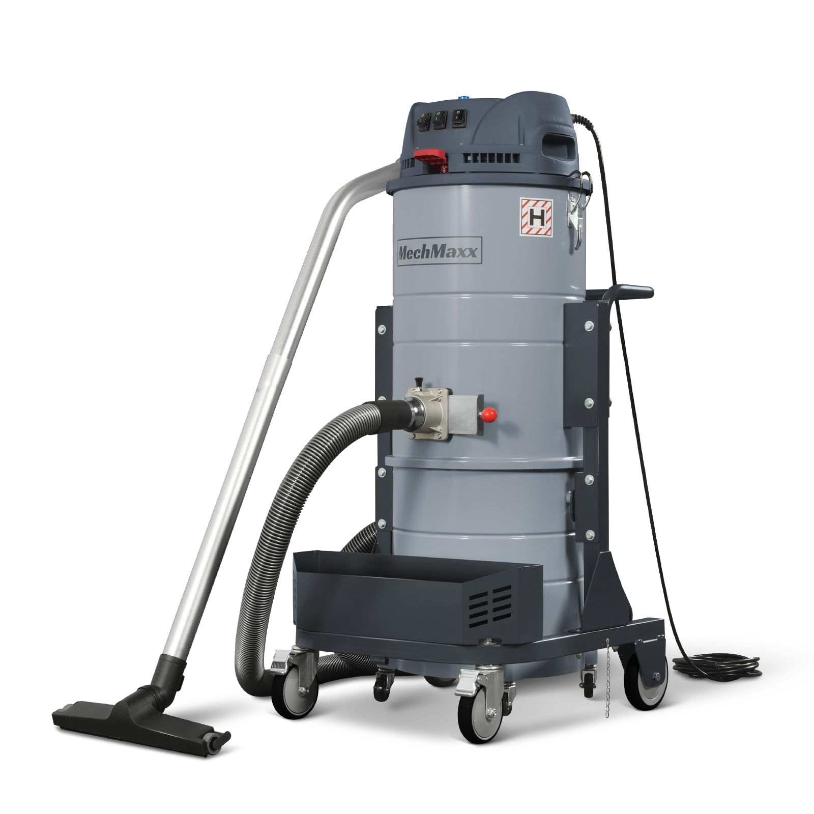 MechMaxx Industrial Wet/Dry Vacuum Cleaner with HEPA Filter Three Motor 3.3 HP 285 CFM 16 Gallon - 110V 1 Phase, IVA3M
