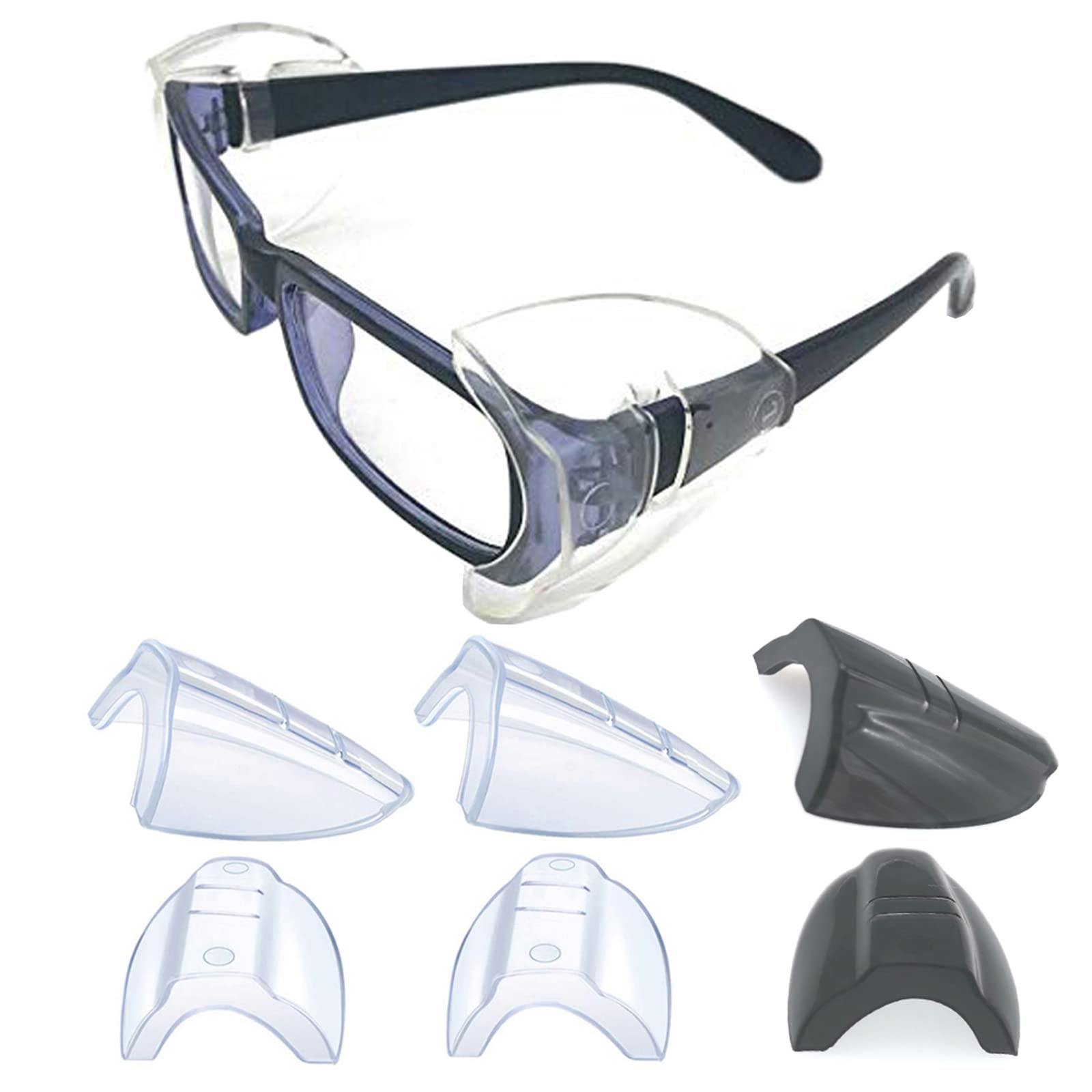 Glasses Side Shields, Slip on Side Shields, L Size Fits Medium to Large, M Size Fits Small to Medium Eyeglasses Frames