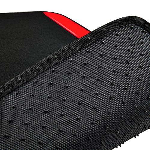 Car Pass Jelly Waterproof Universal Fit Car Floor Mats, Girly Car Carpet Mats With Anti-Slip Nibbs Backing & Driver Heel Pad Fit For Suv, Vans, Sedans, Trucks,Cute Car Mats Of 4Pcs For Women (Red) #TOP5
