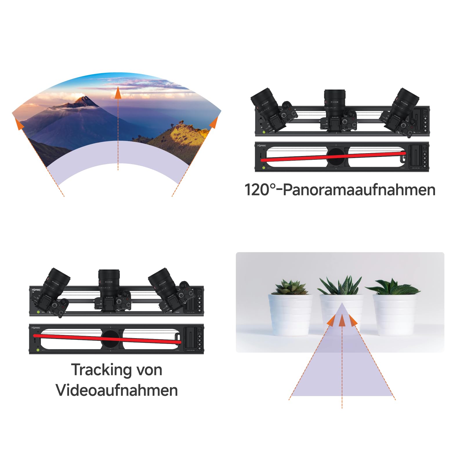 Accsoon Toprig 24"/60cm Motorisierter Kamera Slider – Elektrischer Video Slider mit APP-Steuerung, Zeitraffer, AB-Punkt Einstellung, Schleifenmodus - Perfekt für DSLR, Camcorder, Video-Creation