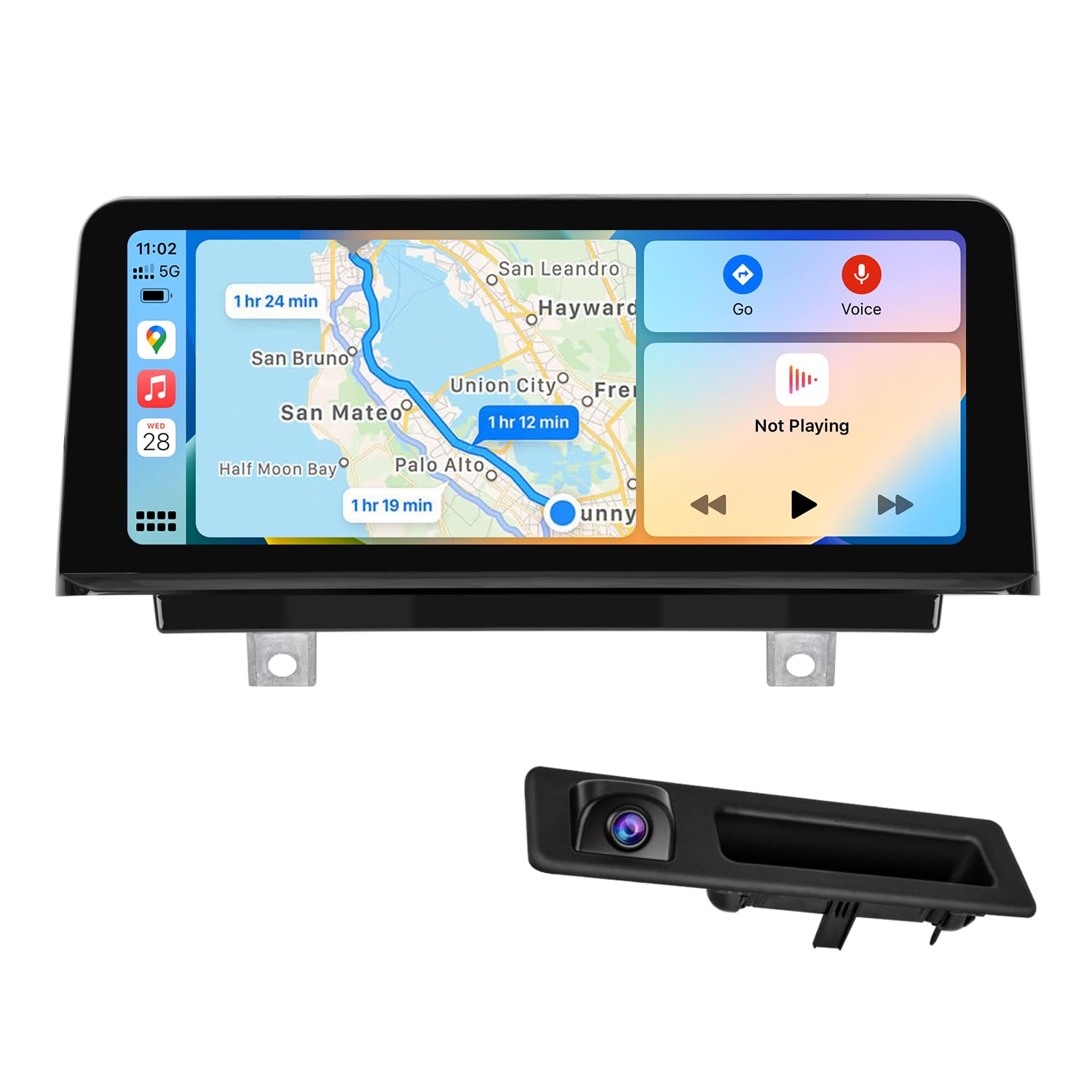 PEMP 10.25" Snapdragon 8 Core 6+128GB Android 13 Blue Anti-glared HD Screen for BMW 1/3 Series 2012-2017 F20 F30 NBT CIC System, Support CarPlay Android Auto Mirror Link-image-8