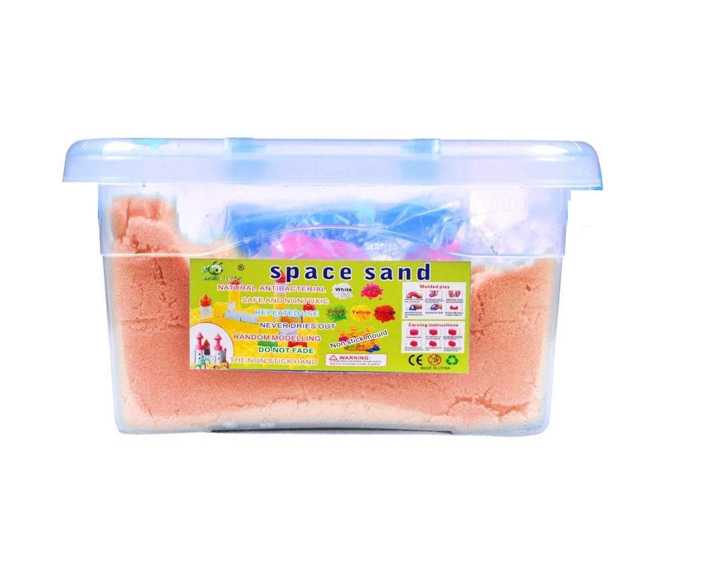 Vidhi Sales Kids Kinetic Sand Bucket Set Activity Clay Laying Beach Toys for Children with 10 Moulded Toys (1 kg) (B09761TZ96) Amazon Price History, Amazon Price Tracker