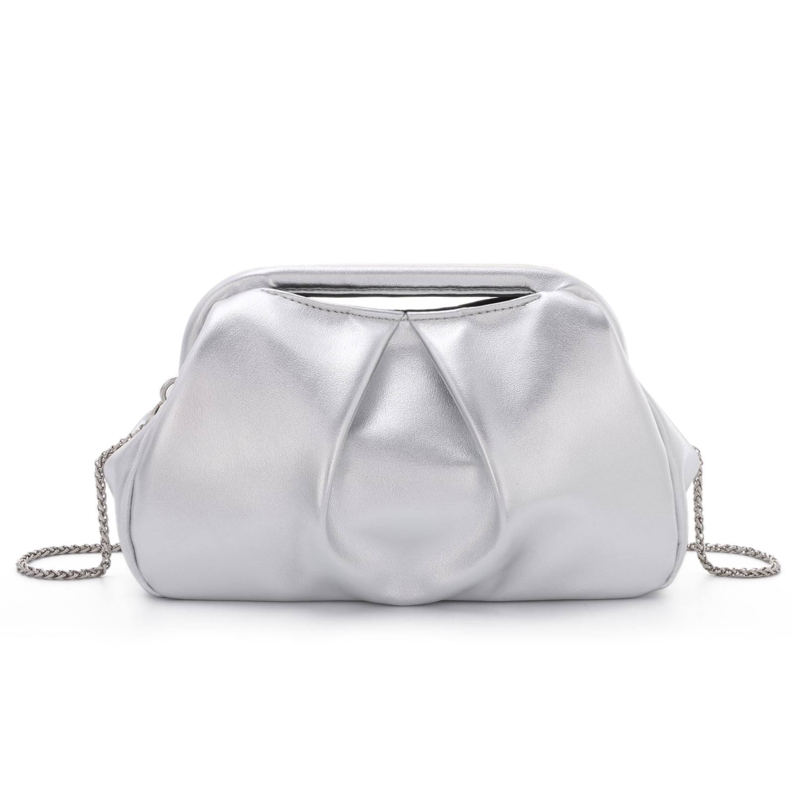 Borsa di frizione nuvola per le donne, borsa di nozze elegante festa piegato dumpling borsa sera