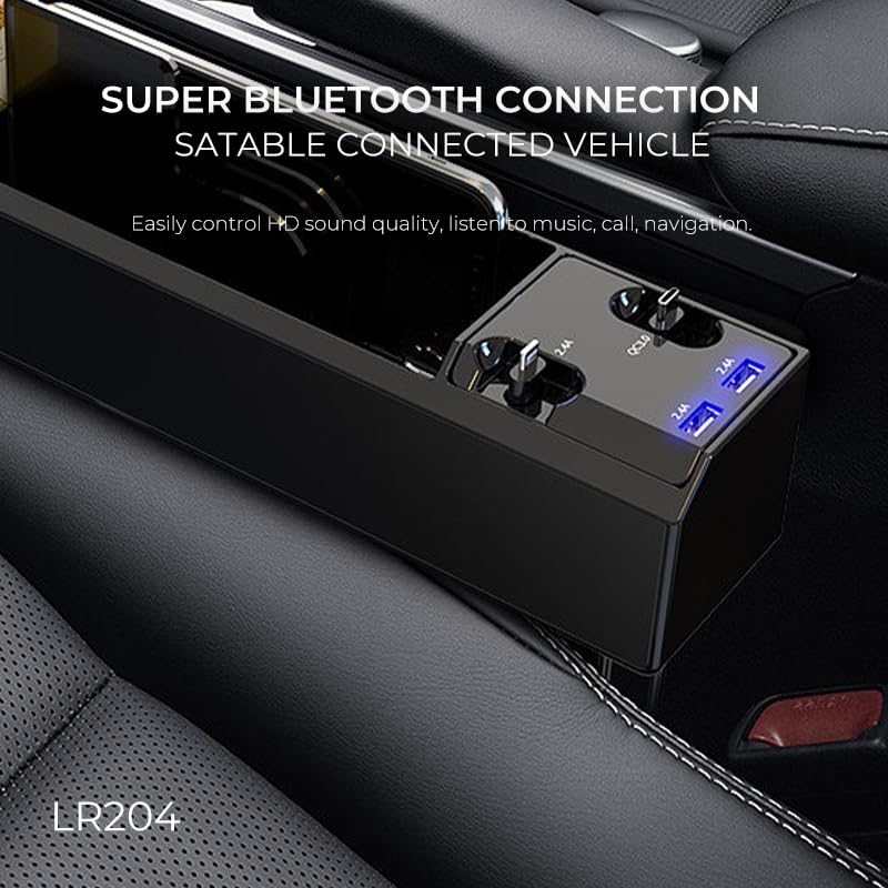 Lenyes LR204 Bluetooth receiver plugged into a car's USB port
