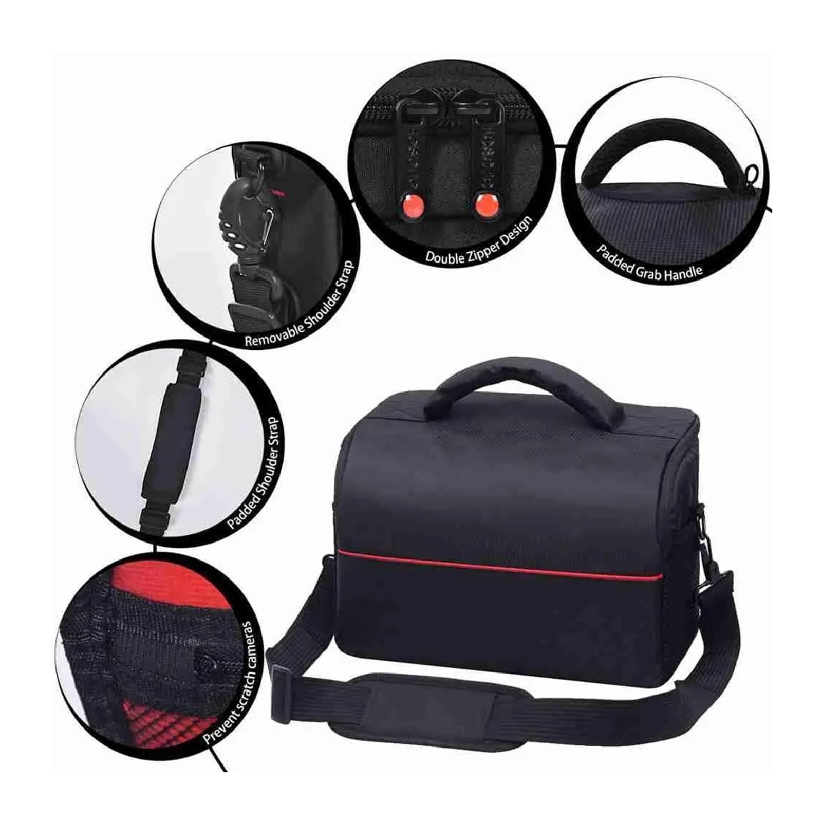 Borsa for fotocamera DSLR digitale di moda a tracolla Custodia impermeabile for foto fotografica adatta for Canon for Nikon for borsa for obiettivo Sony(L)