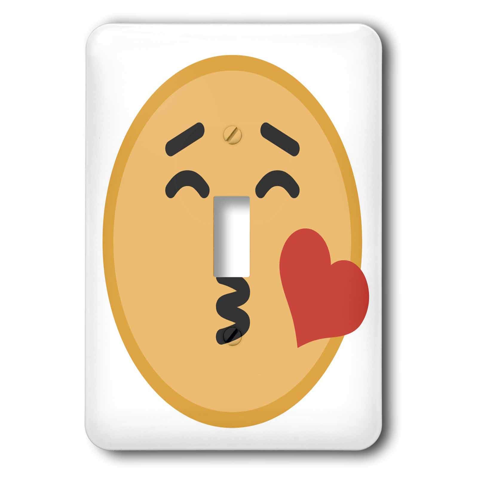 Interrupteur à bascule emoji baiser 3dRose lsp_265896_1 avec impression haute définition