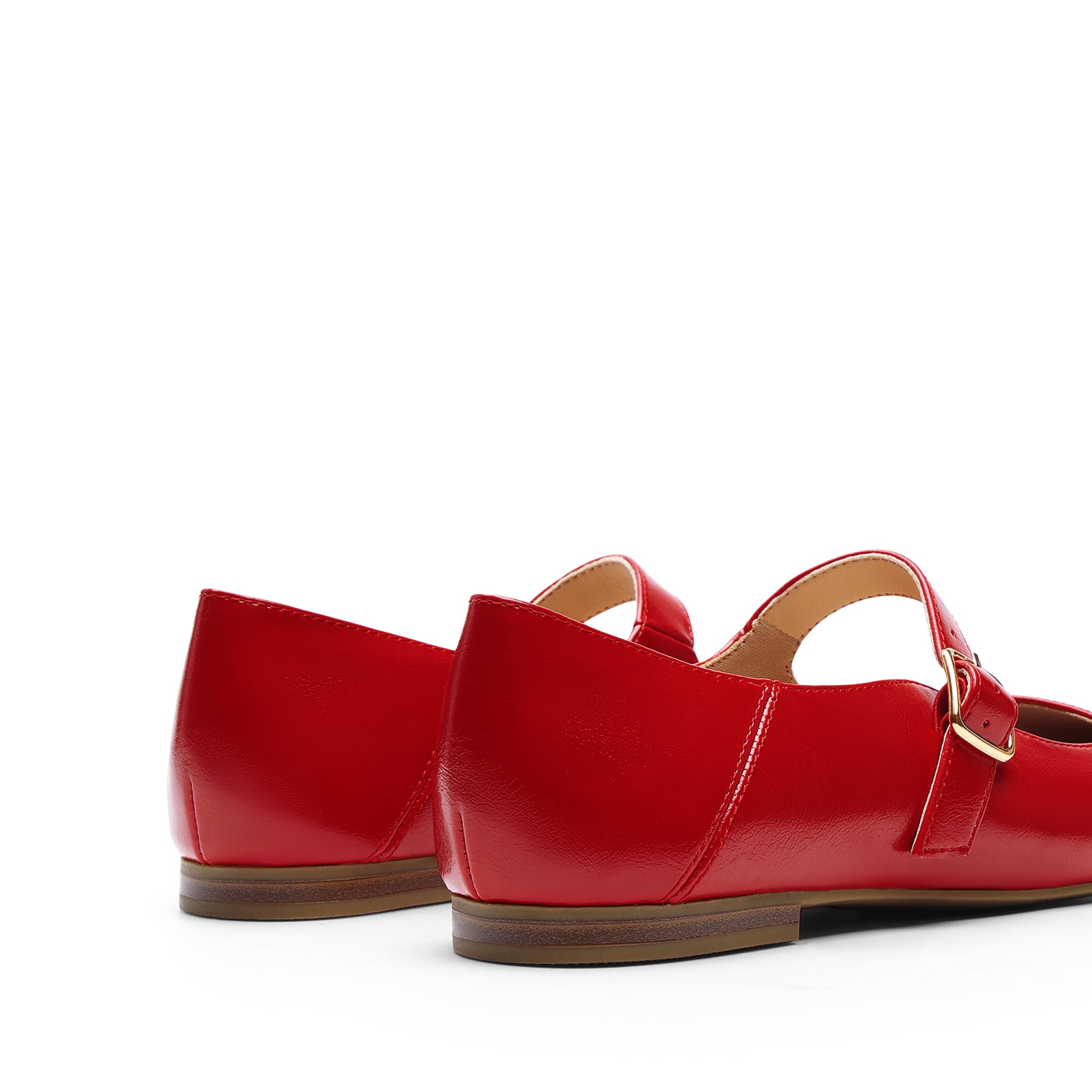 DREAM PAIRS Ballerines Femme Mary Jane à Bout Carré, Chaussures Plates Confortables à Enfiler pour Bureau, Travail, Sorties ou Tenue Quotidienne