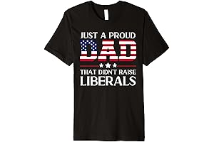 Mens Funny Anti Liberal Republican Dad Gifts US Flag Fathers Day Premium T-Shirt