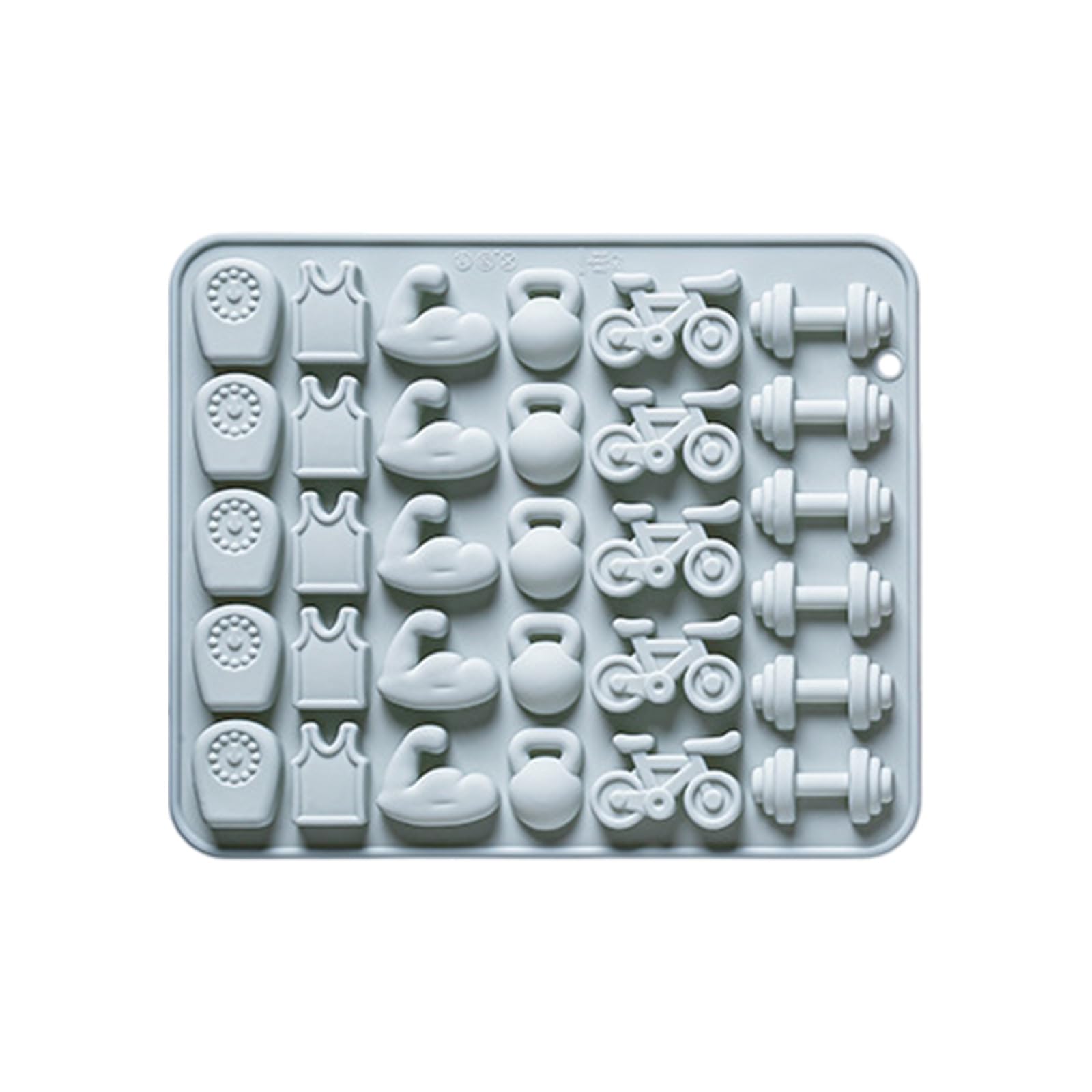 Whoasyst Equipment Theme Ice Maker 11 Cavities Fitness Patterm Silicone Cake Molds for Making Ice Chocolate Candy Cocktails Gym Elastomer Chocolate Cast