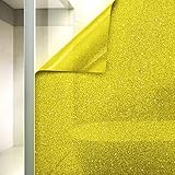 VViViD Gold Yellow Crystal Tint Frosted Decorative Two-Way Privacy Window Adhesive Vinyl Film Roll (17.9in by 60in)