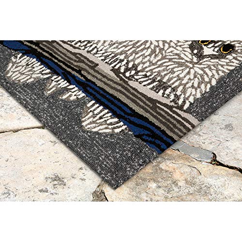 Liora Manne Frontporch Indoor Outdoor Rug - Novelty Design, Hand Hooked, Weather Resistant, Uv Stabilized, Foyers, Porches, Patios & Decks, Owls, 2' X 3' #TOP1