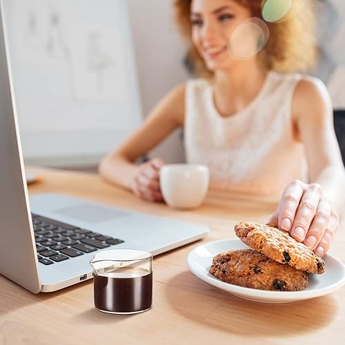 Miniatura 6 de 8 jarras de crema de vidrio de 4 onzas, jarra de leche transparente, mini jarra de leche, jarra pequeña de vidrio, mini jarra de café, jarra de