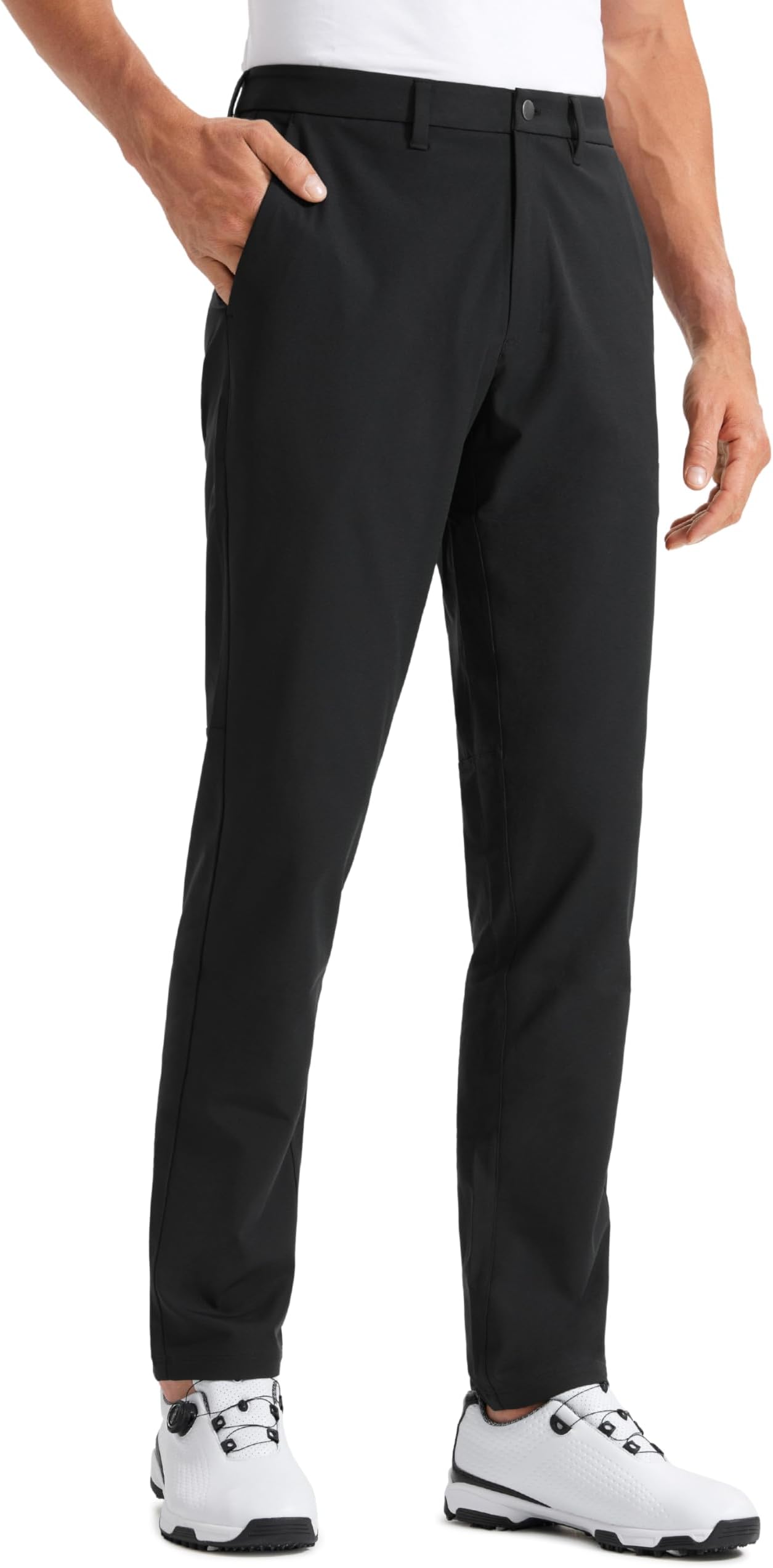 Men's All Day Comfy Golf Pants - 28"/30"/32"/34"/36" Quick Dry Lightweight Work Casual Trousers with Pockets