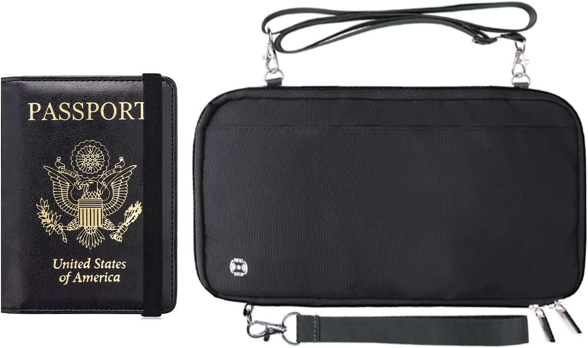 Travel Accessories Bundle: Passport Holder & Family Travel Wallet