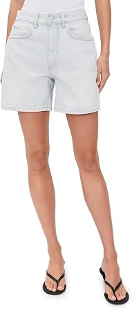 ANINE BING Womens Delaney High Rise Relaxed Shorts