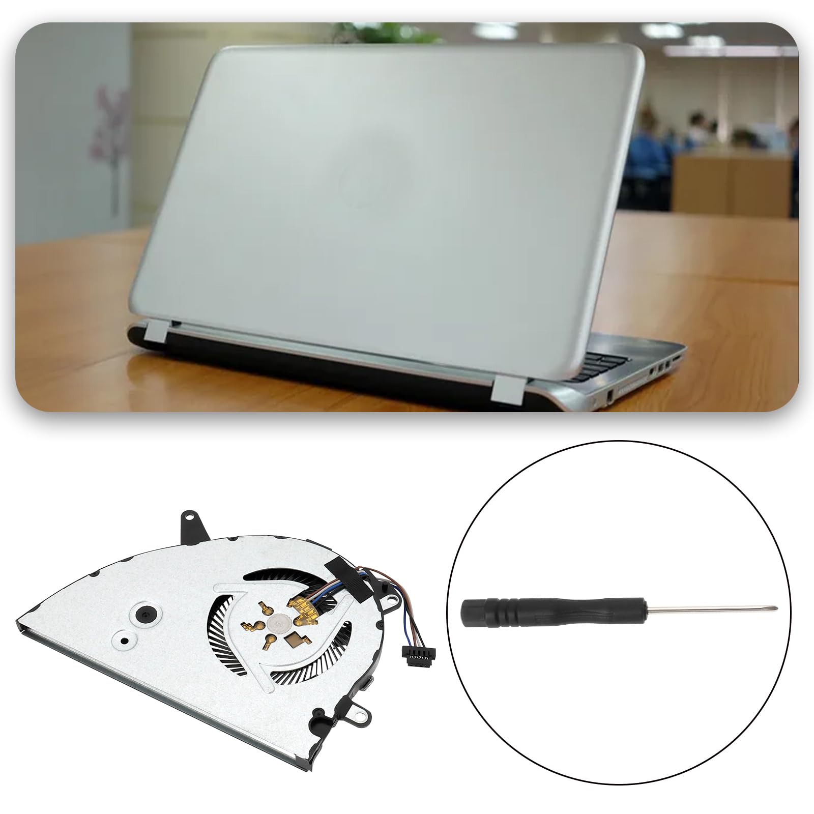 ECSiNG 1Pc 4-Pin CPU Cooling Fan Parte di Ricambio L25584-001 NS85B00-17K24 Compatibile con HP Pavilion 15-CS 15-CW Series Laptop