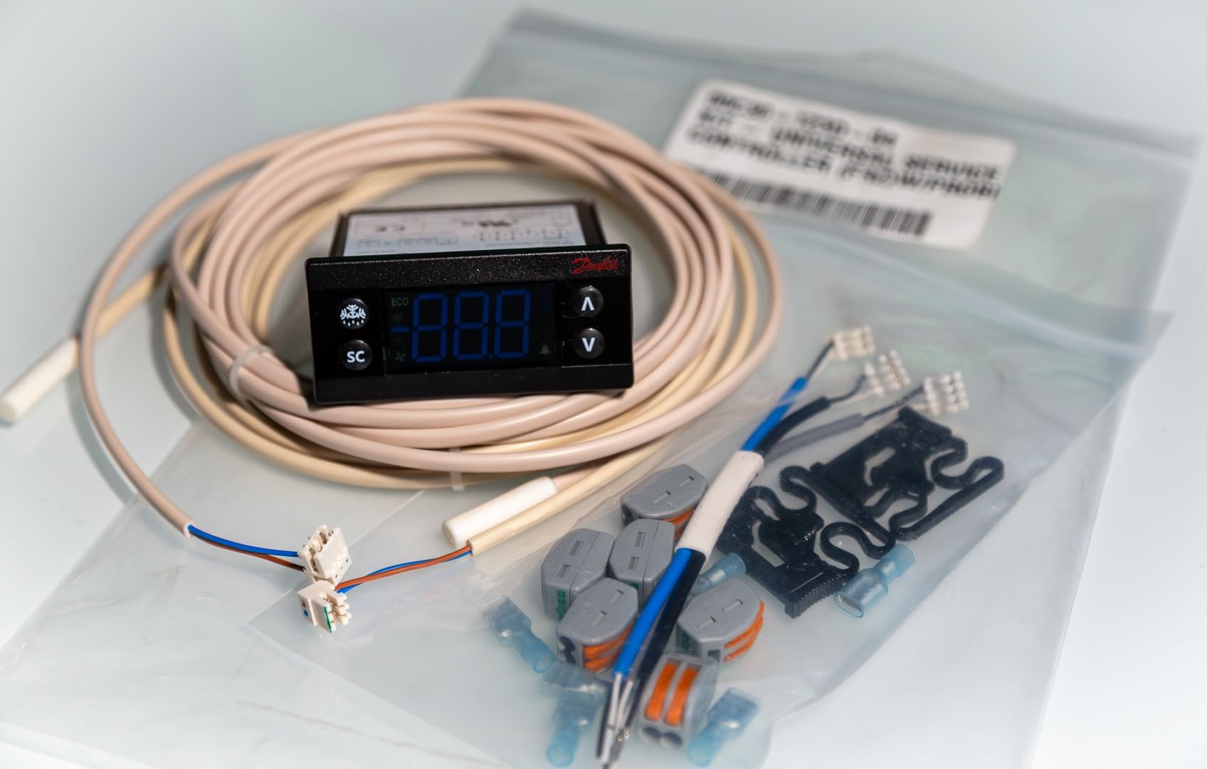 New BEV Air 00C30-123D-03 Temperature Controller ERC112D with Probes Replacement Kit for Beverage Air Refrigerators