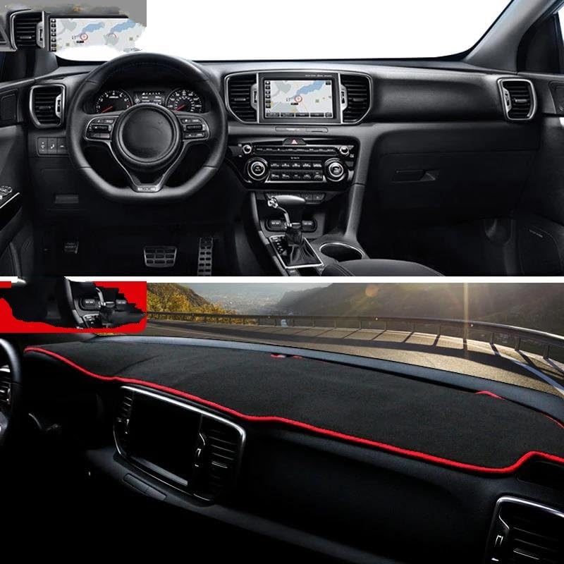 Tapis tableau bord de prestige pour Kia Sportage 4 style noir