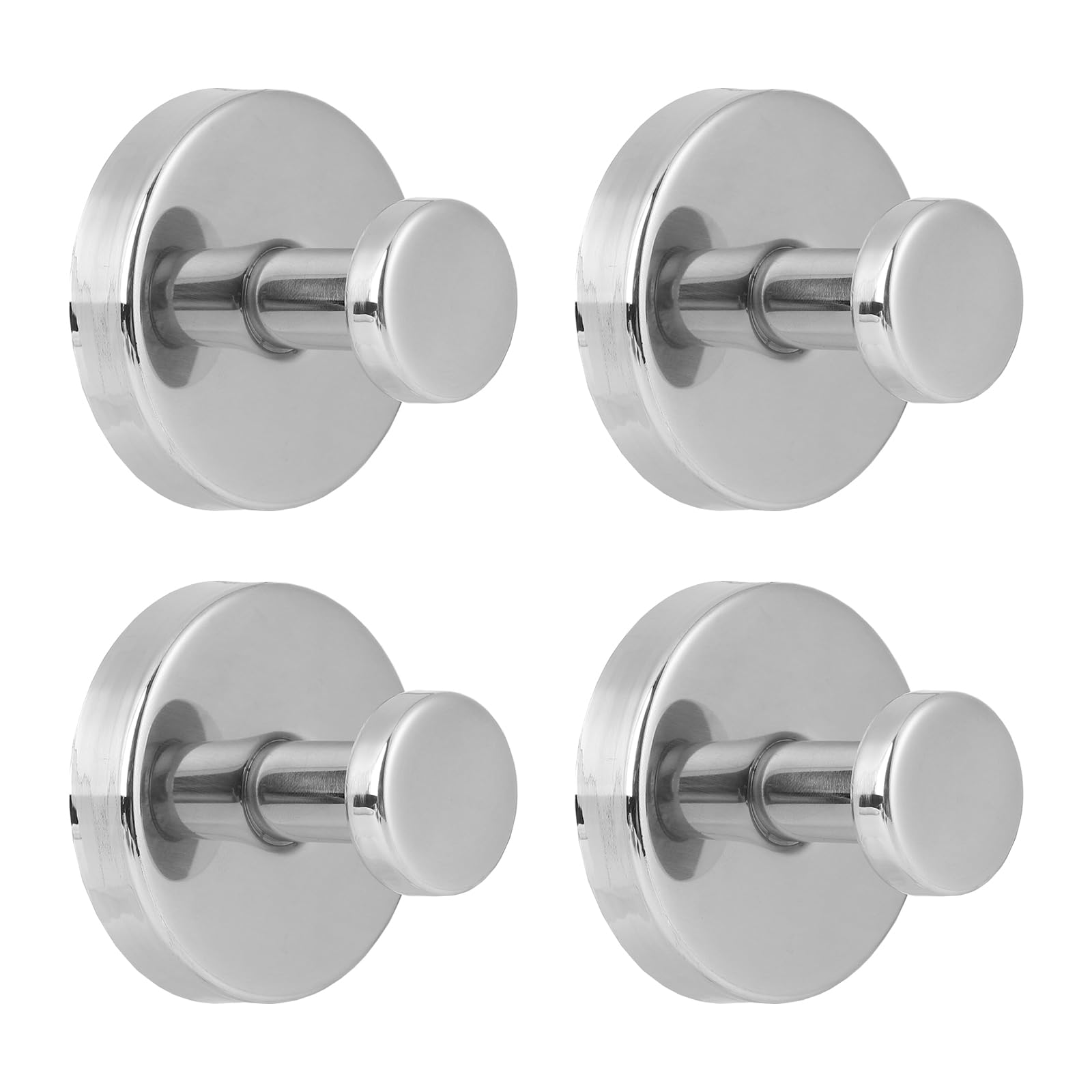HZPZPP Self Adhesive Hooks for Shower: Extra Strong 5KG Hanger for Bathroom, Kitchen, Door, Tile, Glass βTowel, Loofah, Coat,Garland,Robe β Waterproof & Rustproof (4Pcs Mirror Light)