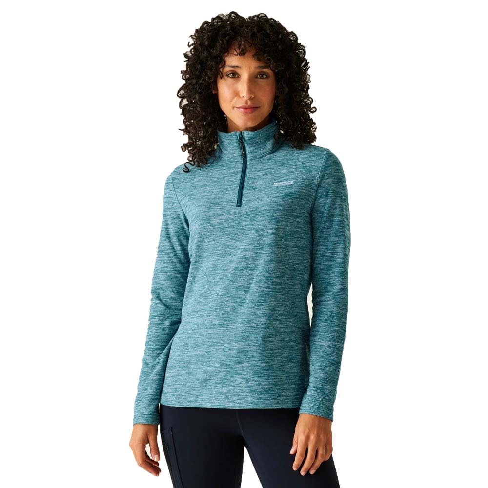 Regatta Women's Moroccan Blue Sweethart Marl Half Zip Anti-Pill Warm Midlayer Top