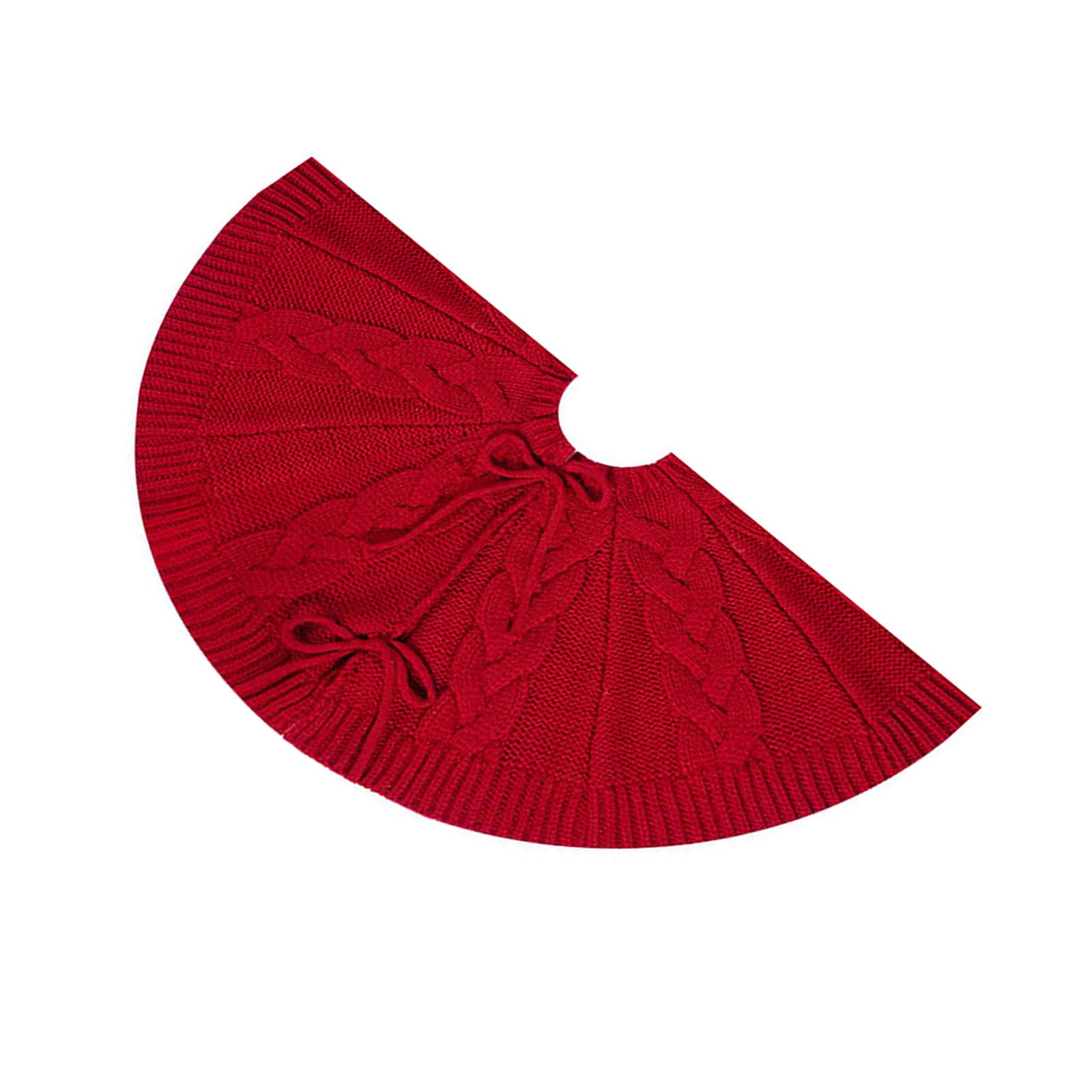 Tappetino decorativo rotondo per albero di Natale, elegante, lavorato a maglia, base per albero di Natale, elegante decorazione per la casa