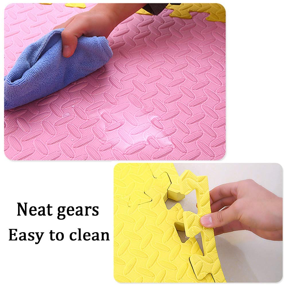 Miękka mata piankowa dla dzieci dla dzieci Outdoor Indoor Splice Puzzle Mat Blokujące płytki podłogowe Odwracalna mata do wspinaczki Pad，12 rozmiarów, 4 kolory (kolor: B, rozmiar: 60x60x1cm-