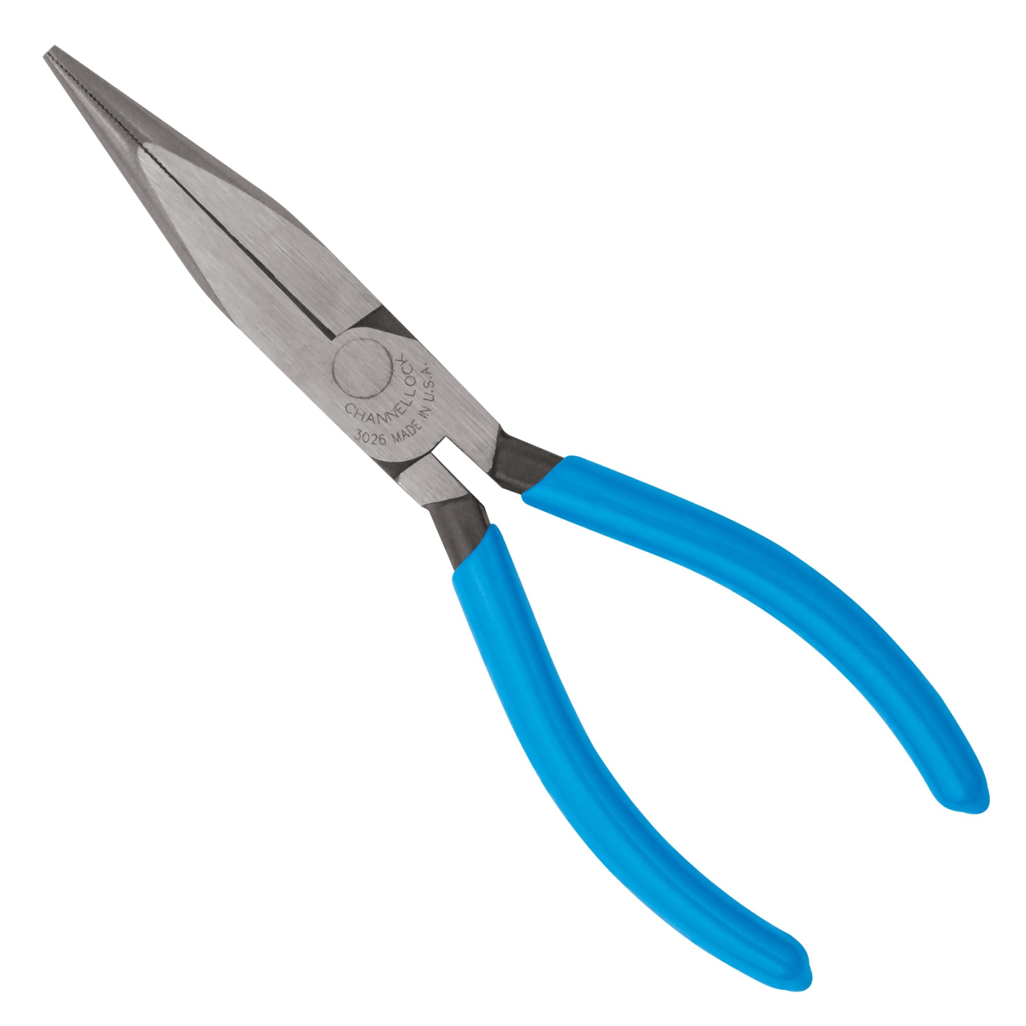 Channellock 3026 6-Inch Long Nose Plier Blue, 6-Inch No Cutter