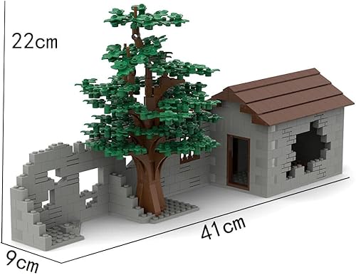 Miniatura 5 de DECI Serie de escenas militares de la Segunda Guerra Mundial, ruinas de campo de batalla militar, juego de bloques de construcción, adorno creativo,