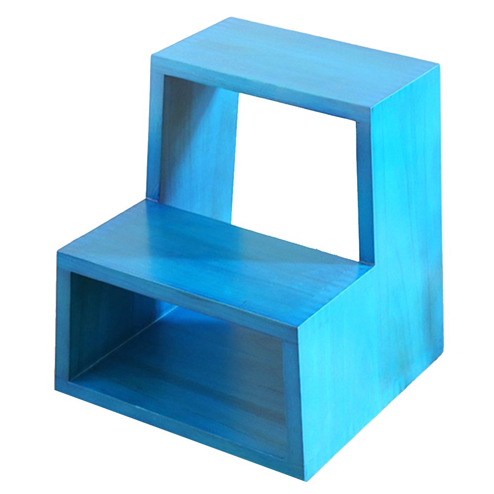 Escabeau Tabouret bleu pour éviter les chutes en hauteur 44cm